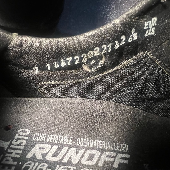 MEPHISTO Shoes Runoff Air Jet System Sneakers Walking Black Suede Women's 6.5 - Picture 8 of 9